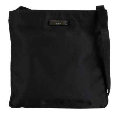 Prada Crossbody, &pound;310, Handbags, Black, Satin, Front view